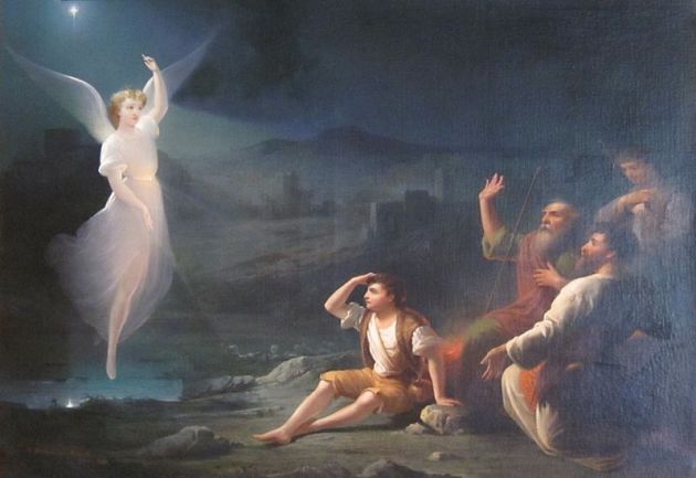 The Angel Appearing before the Shepherds by Thomas Buchanan Read (1822-1872)  Dayton Art Institute